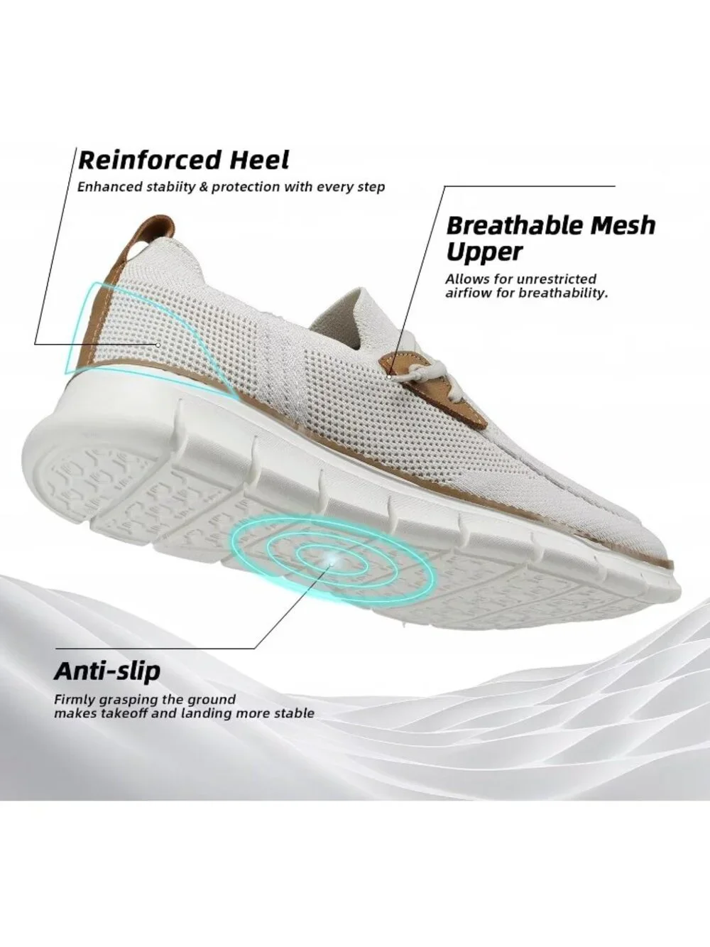 Men's Beige Grey Loafers Slip On Walking Dress Casual Business Oxfords Sneakers
